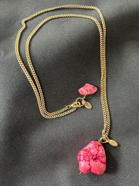 Jami Rodriguez pink dyed magnesite nugget necklace